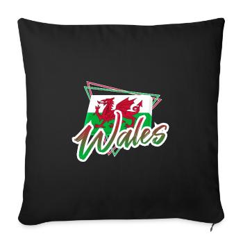 Wales - Sofa pillowcase 17,3'' x 17,3'' (45 x 45 cm) - black - Front