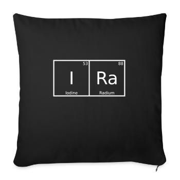 Ira Name First Name Chemistry Periodic Table Elements - Sofa pillowcase 17,3'' x 17,3'' (45 x 45 cm) - black - Front