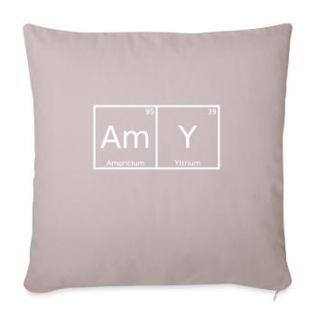 Amy Nom Prénom Chimie Tableau périodique Éléments - Housse de coussin décorative 45 x 45 cm - taupe clair - Devant