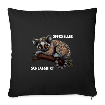 lemur Lemur Katta Madagaskar Offizielles Schlafshi - Sofakissenbezug 45 x 45 cm - Schwarz - Vorne
