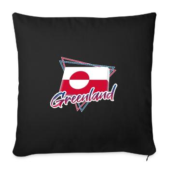 Groenland - Housse de coussin décorative 45 x 45 cm - noir - Devant