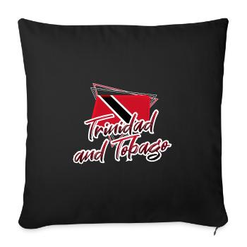 Trinidad and Tobago - Sofa pillowcase 17,3'' x 17,3'' (45 x 45 cm) - black - Front