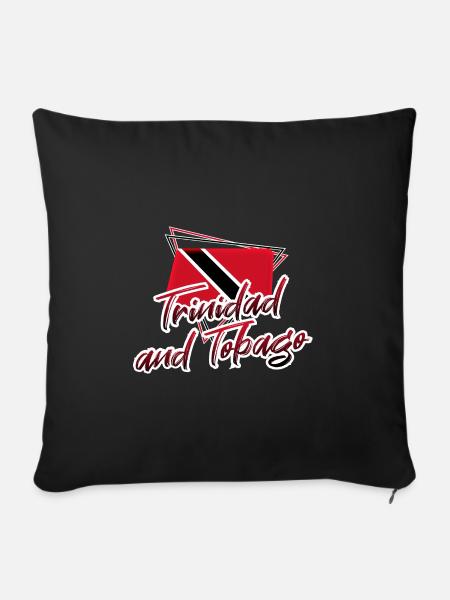 Trinidad und Tobago - Sofakissenbezug 45 x 45 cm - Schwarz