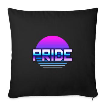Stolz Synthwave - Sofakissenbezug 45 x 45 cm - Schwarz - Vorne