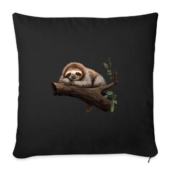 Sloth Sloth Animal Sloth Baby Wilderness - Sofa pillowcase 17,3'' x 17,3'' (45 x 45 cm) - black - Front