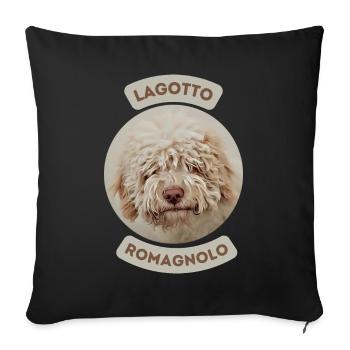 Lagotto Romagnolo - Sofa pillowcase 17,3'' x 17,3'' (45 x 45 cm) - black - Front