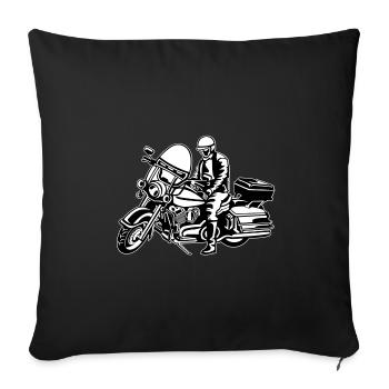 Chopper / Motorcycle 05_schwarz white - Sofa pillowcase 17,3'' x 17,3'' (45 x 45 cm) - black - Front