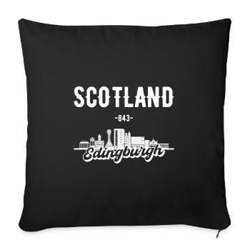 Edinburgh Scotland Skyline Gift - Sofa pillowcase 17,3'' x 17,3'' (45 x 45 cm) - black - Front