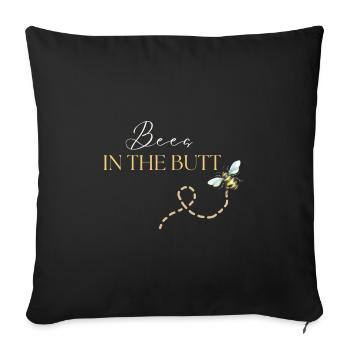Bees in the Butt / Hummeln im Hintern Hoody - Sofakissenbezug 45 x 45 cm - Schwarz - Vorne