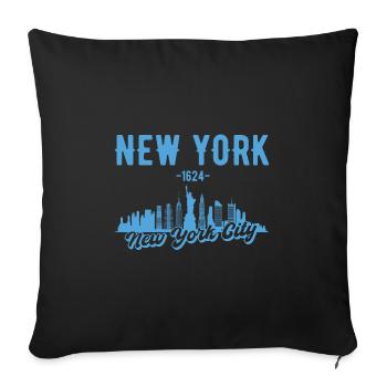 New York State Gift - Sofa pillowcase 17,3'' x 17,3'' (45 x 45 cm) - black - Front
