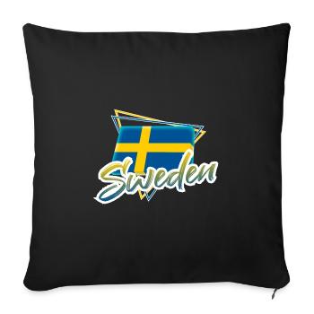 Suède - Housse de coussin décorative 45 x 45 cm - noir - Devant