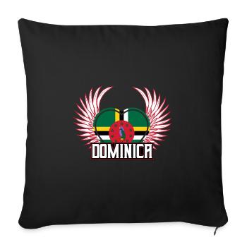 Dominica - Sofa pillowcase 17,3'' x 17,3'' (45 x 45 cm) - black - Front