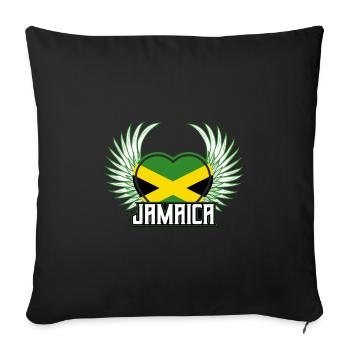 Jamaika - Sofakissenbezug 45 x 45 cm - Schwarz - Vorne
