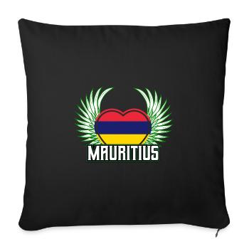 Mauritius - Sofa pillowcase 17,3'' x 17,3'' (45 x 45 cm) - black - Front