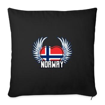 Norway - Sofa pillowcase 17,3'' x 17,3'' (45 x 45 cm) - black - Front