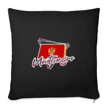 Montenegro - Sofa pillowcase 17,3'' x 17,3'' (45 x 45 cm) - black - Front