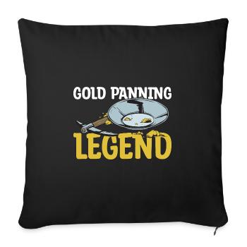 Cadeau Gold Panning Legend - Housse de coussin décorative 45 x 45 cm - noir - Devant