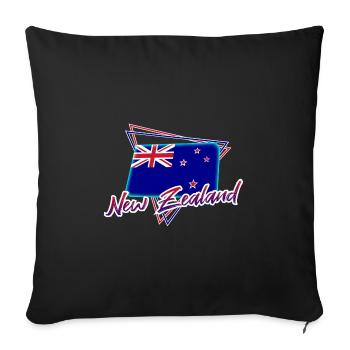 Nouvelle-Zélande - Housse de coussin décorative 45 x 45 cm - noir - Devant