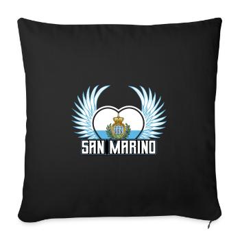 San Marino - Sofa pillowcase 17,3'' x 17,3'' (45 x 45 cm) - black - Front