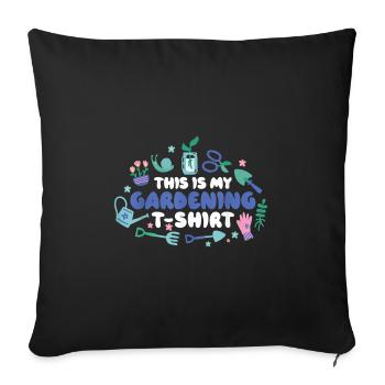 Jardin jardin jardinier Jardinage - Housse de coussin décorative 45 x 45 cm - noir - Devant
