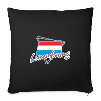 Luxembourg - Sofa pillowcase 17,3'' x 17,3'' (45 x 45 cm) - black - Front