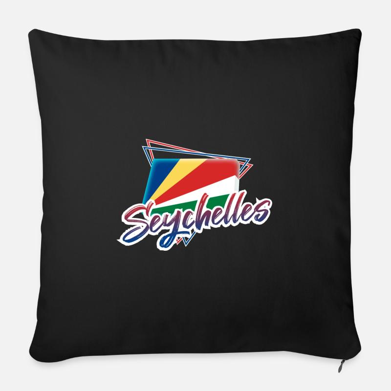 Seychellen - Sofakissenbezug 45 x 45 cm - Schwarz