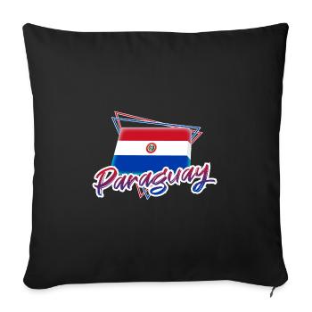 Paraguay - Sofa pillowcase 17,3'' x 17,3'' (45 x 45 cm) - black - Front