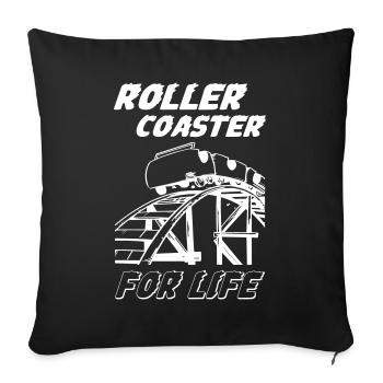 Roller Coaster For Life - Sofakissenbezug 45 x 45 cm - Schwarz - Vorne