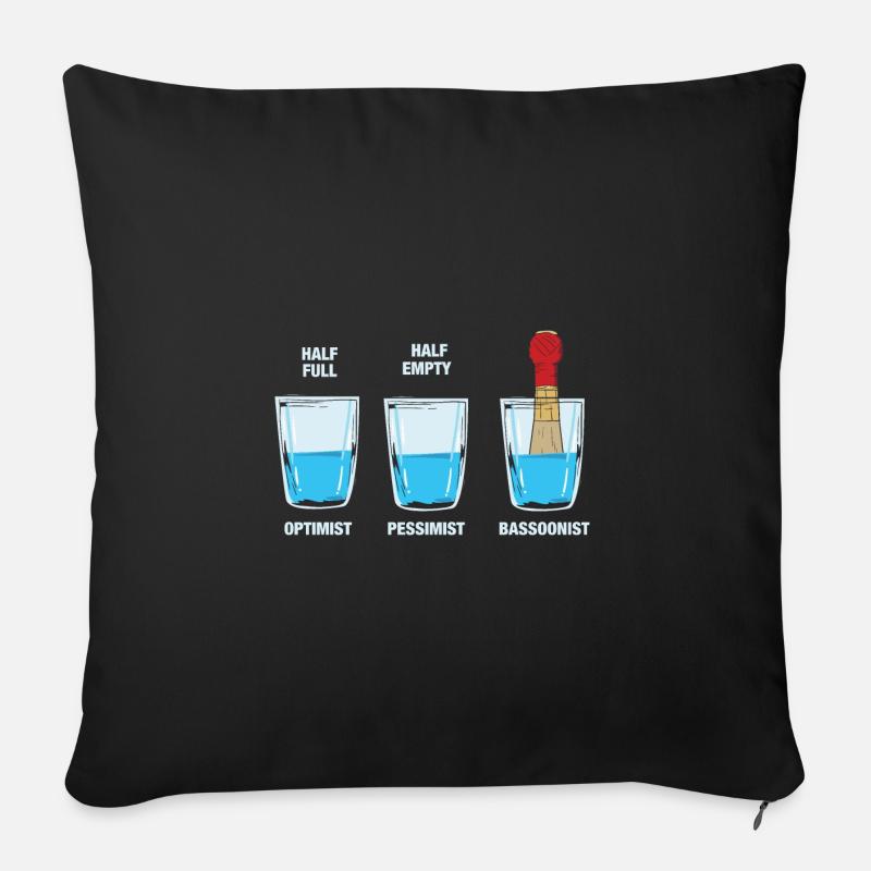 Musikinstrument - Fagottist - Musiker - Sofakissenbezug 45 x 45 cm - Schwarz