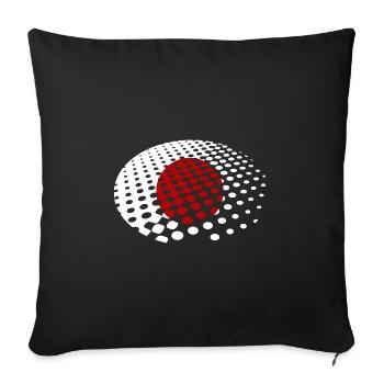 Japan Flag Used Look Nihon Japanese Flag - Sofa pillowcase 17,3'' x 17,3'' (45 x 45 cm) - black - Front