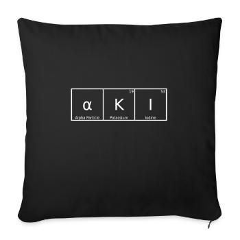 Aki Name Vorname Chemie Periodensystem Elemente - Sofakissenbezug 45 x 45 cm - Schwarz - Vorne