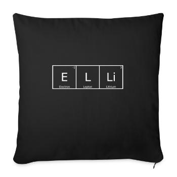 Elli Surname First Name Chemistry Periodic Table Elements - Sofa pillowcase 17,3'' x 17,3'' (45 x 45 cm) - black - Front