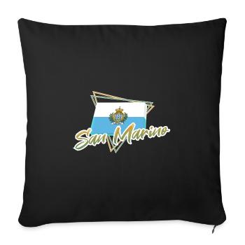 San Marino - Sofa pillowcase 17,3'' x 17,3'' (45 x 45 cm) - black - Front