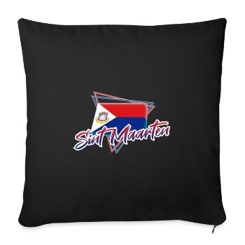 Sint Maarten - Sofa pillowcase 17,3'' x 17,3'' (45 x 45 cm) - black - Front