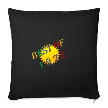 Sun 1972 - Sofa pillowcase 17,3'' x 17,3'' (45 x 45 cm) - black - Front