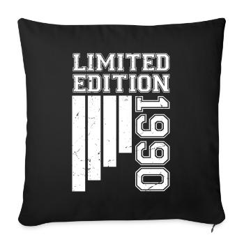 1990 Anniversary Born in 1990 Limited Edition - Sofa pillowcase 17,3'' x 17,3'' (45 x 45 cm) - black - Front