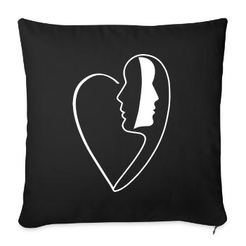 Lumière de ma nuit 3 - Housse de coussin décorative 45 x 45 cm - noir - Devant