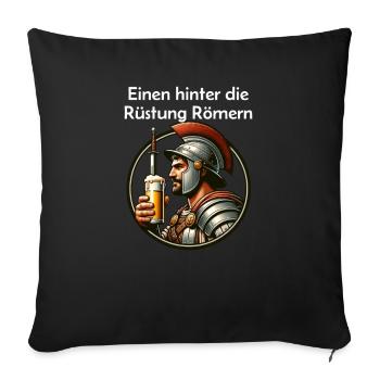 Bière - Toast aux Romains de One Behind the Armor - Housse de coussin décorative 45 x 45 cm - noir - Devant