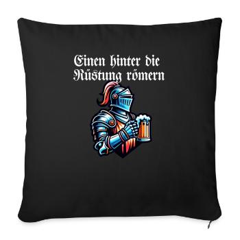 Bière - One Behind The Armor Romans Toast - Housse de coussin décorative 45 x 45 cm - noir - Devant