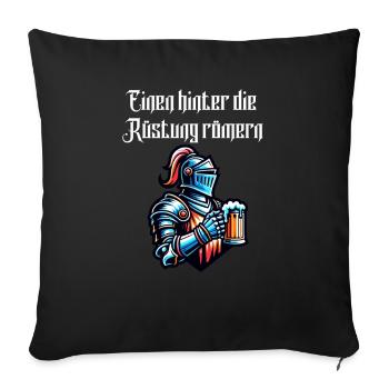 Bière - One Behind The Armor Romans Toast - Housse de coussin décorative 45 x 45 cm - noir - Devant