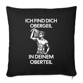 Ich find dich Obergeil Malle Fun Party Schlager - Sofa pillowcase 17,3'' x 17,3'' (45 x 45 cm) - black - Front