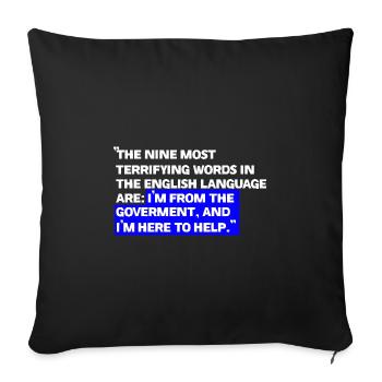 Paradoxical State Aid Quotes - Sofa pillowcase 17,3'' x 17,3'' (45 x 45 cm) - black - Front