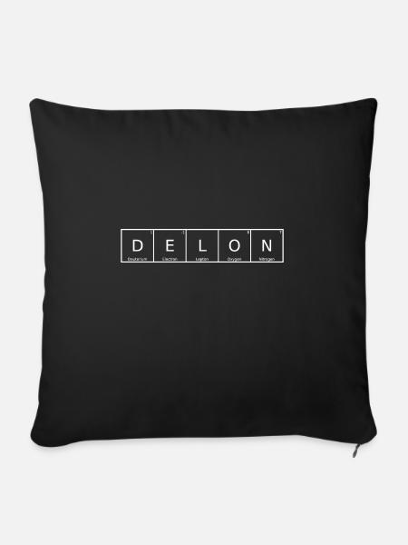 Delon Name Vorname Chemie Periodensystem Elemente - Sofakissenbezug 45 x 45 cm - Schwarz