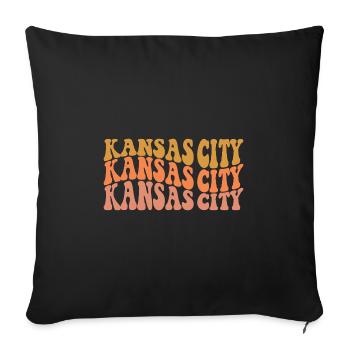 Kansas City - Housse de coussin décorative 45 x 45 cm - noir - Devant