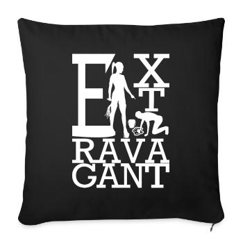extravagante Herrin Domina - Sofakissenbezug 45 x 45 cm - Schwarz - Vorne
