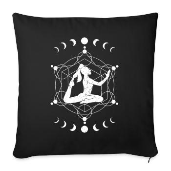 Bouddhisme Zen Méditation Yogi Cadeau Yoga - Housse de coussin décorative 45 x 45 cm - noir - Devant