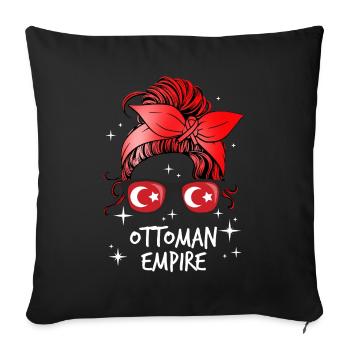 Empire ottoman - Housse de coussin décorative 45 x 45 cm - noir - Devant