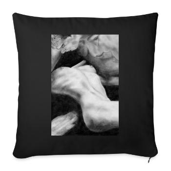 Liebespaar - Sofakissenbezug 45 x 45 cm - Schwarz - Vorne