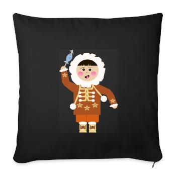 eskimo - Sofakissenbezug 45 x 45 cm - Schwarz - Vorne