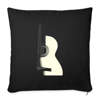 Guitar - Sofa pillowcase 17,3'' x 17,3'' (45 x 45 cm) - black - Front